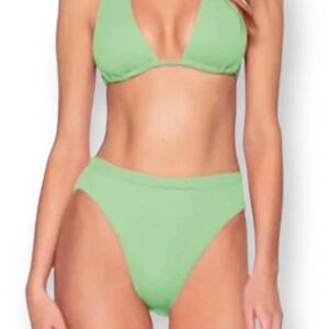 BECCA Color Code High Waist Bikini Bottom Mint Julep Green Size S NWT
